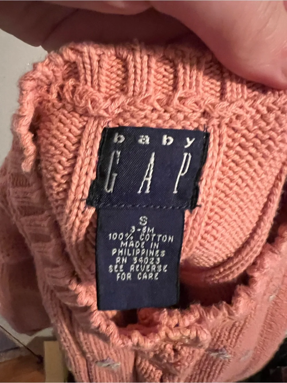 GAP Baby Coral Knit Button-Front Cardigan